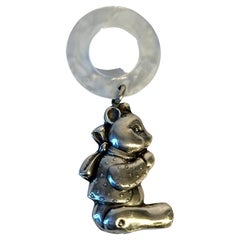 Théière pour bébé rotin en argent sterling
