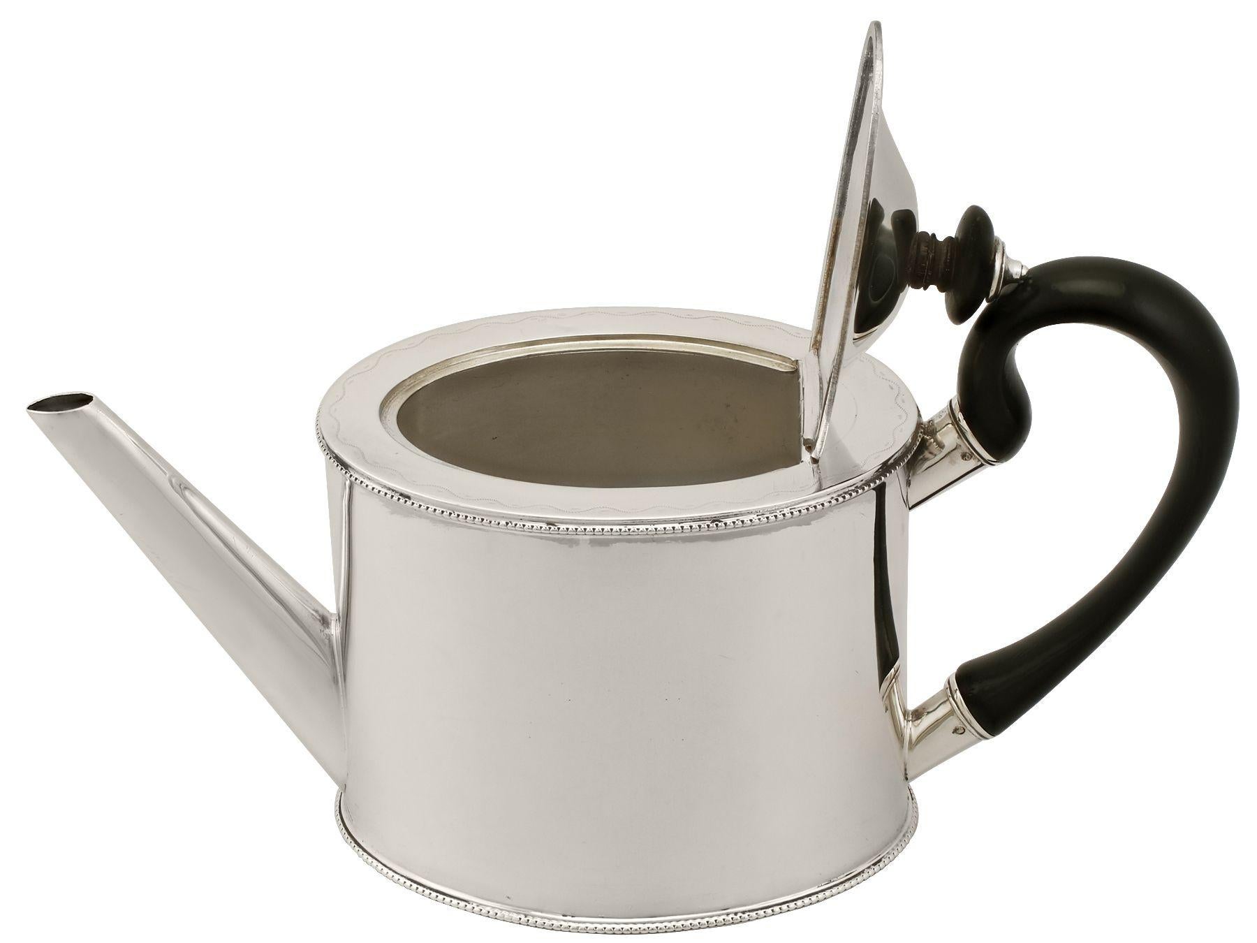 Sterling Silver Bachelor Teapot, Antique George V 1