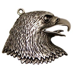 Sterling Silver Bald Eagle Head Vintage Pendant