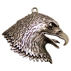 Sterling Silver Bald Eagle Head Vintage Pendant