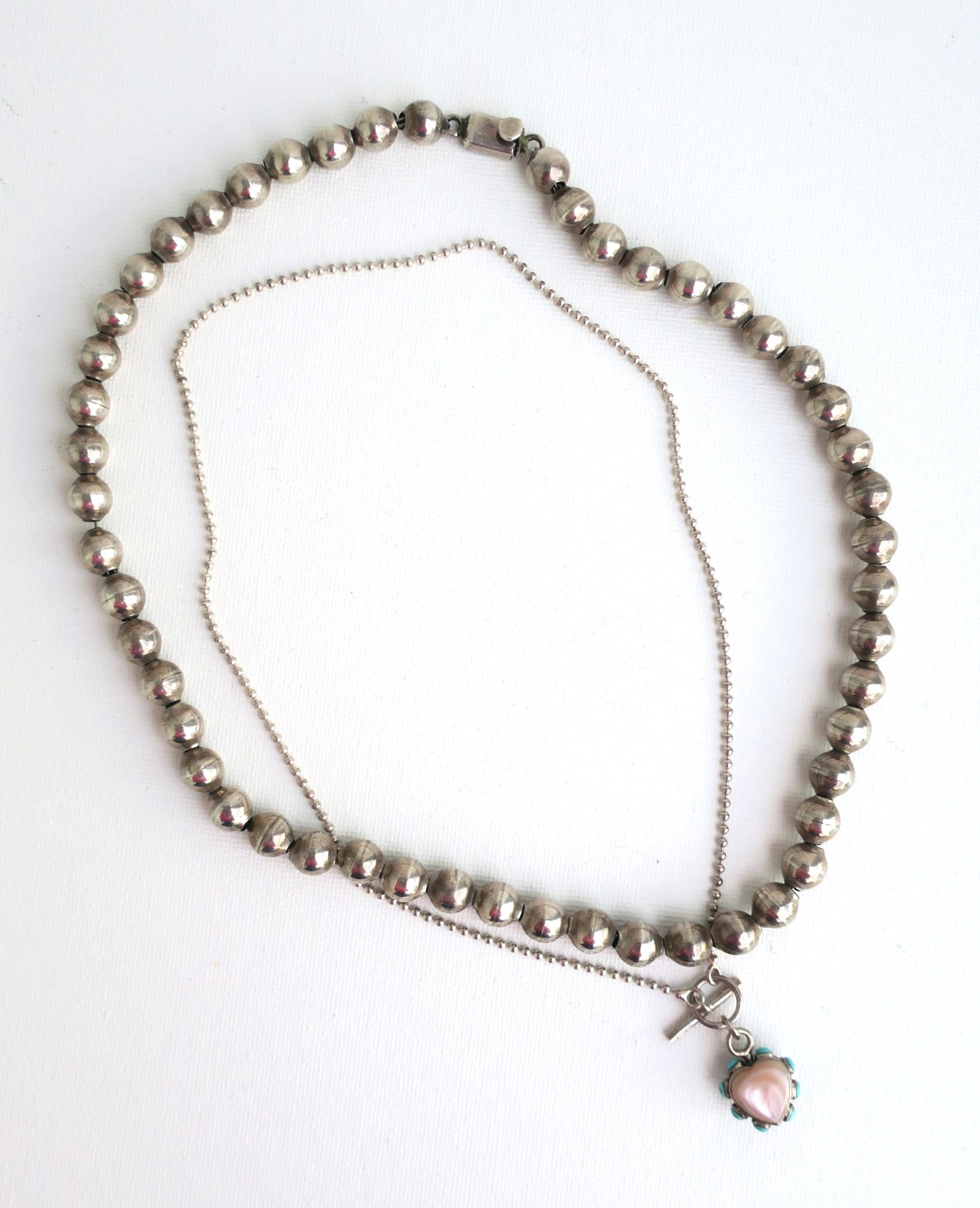 Collana di perle Ball in argento sterling in vendita 2
