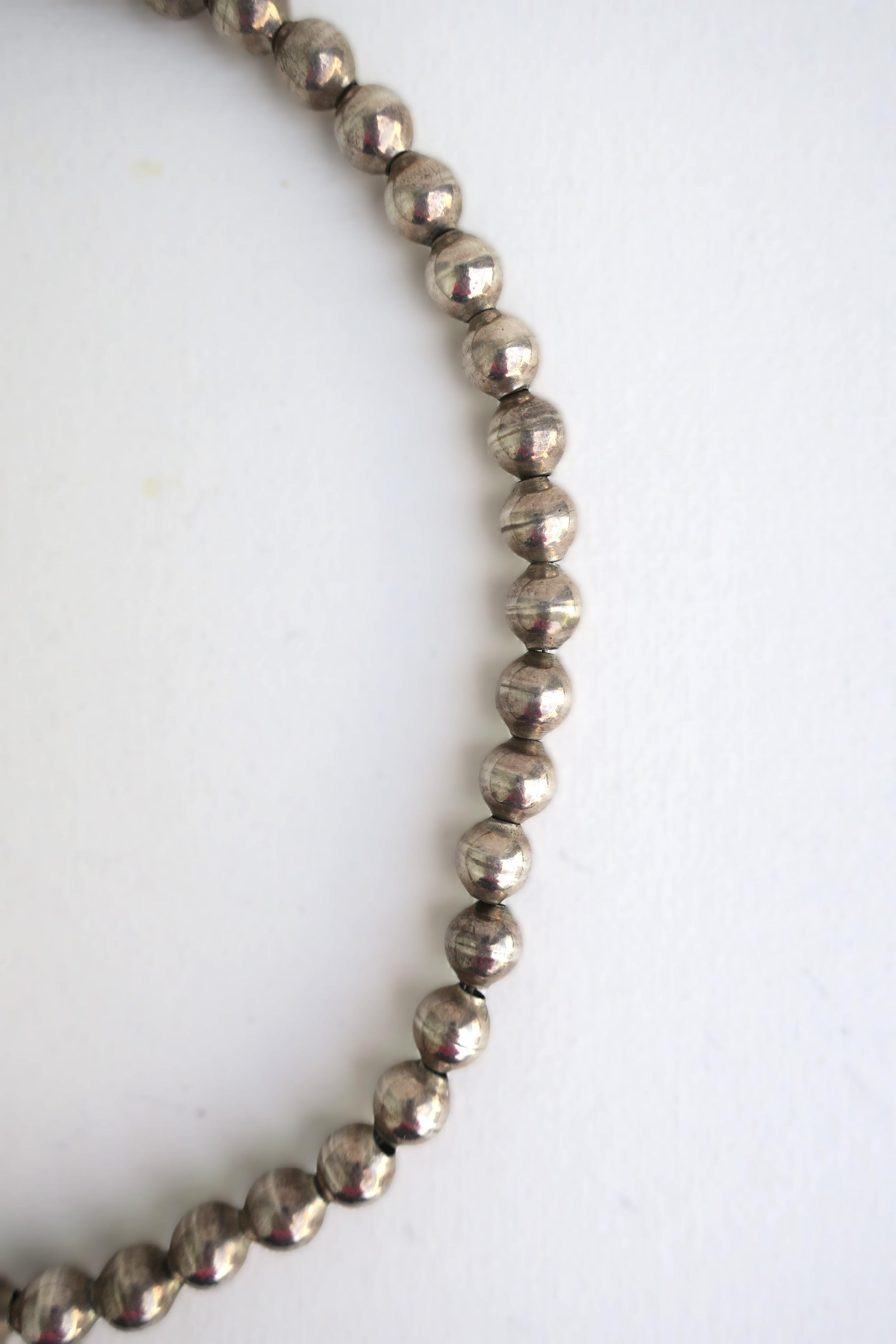 Collana di perle Ball in argento sterling in vendita 3