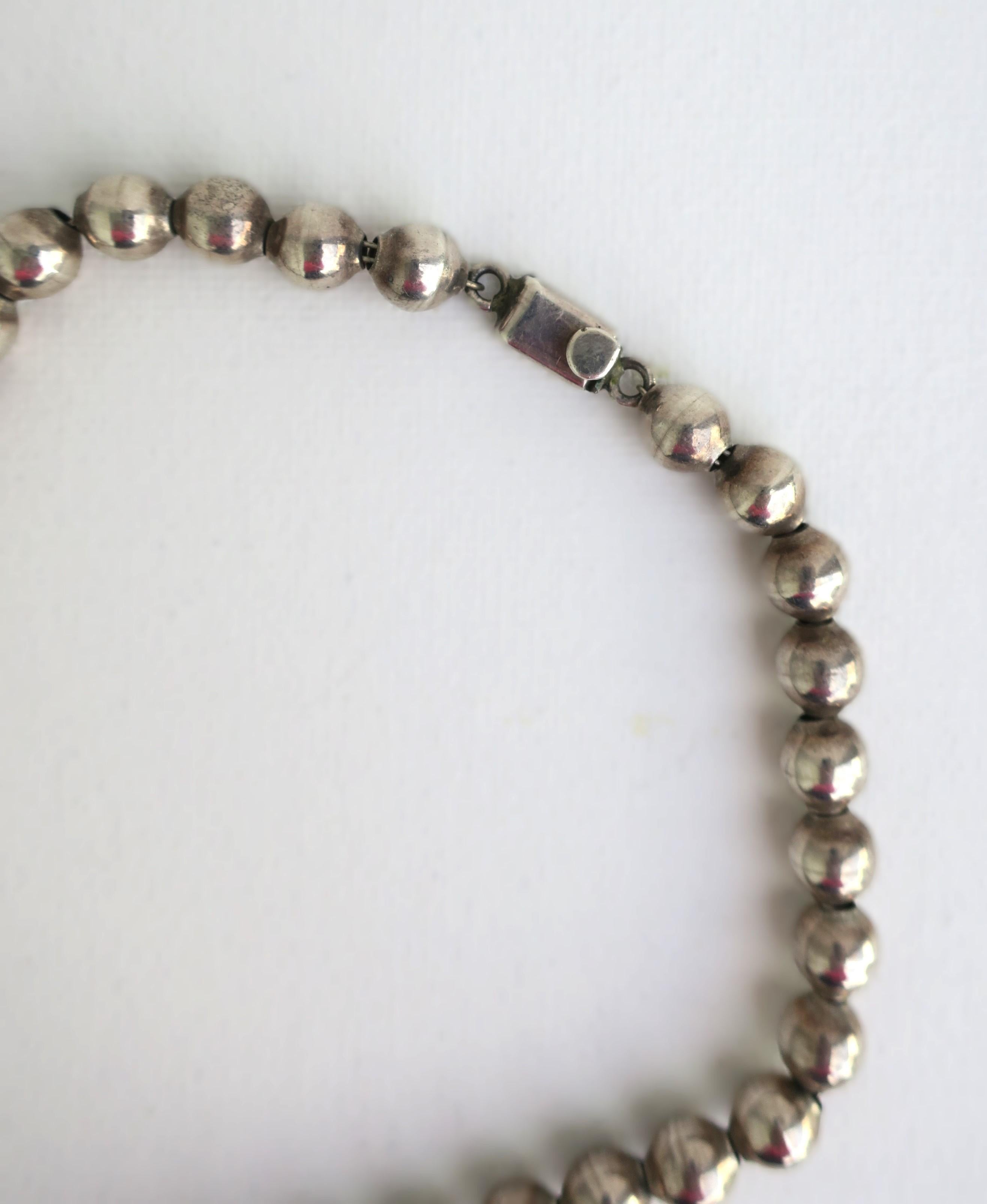 Collana di perle Ball in argento sterling in vendita 4