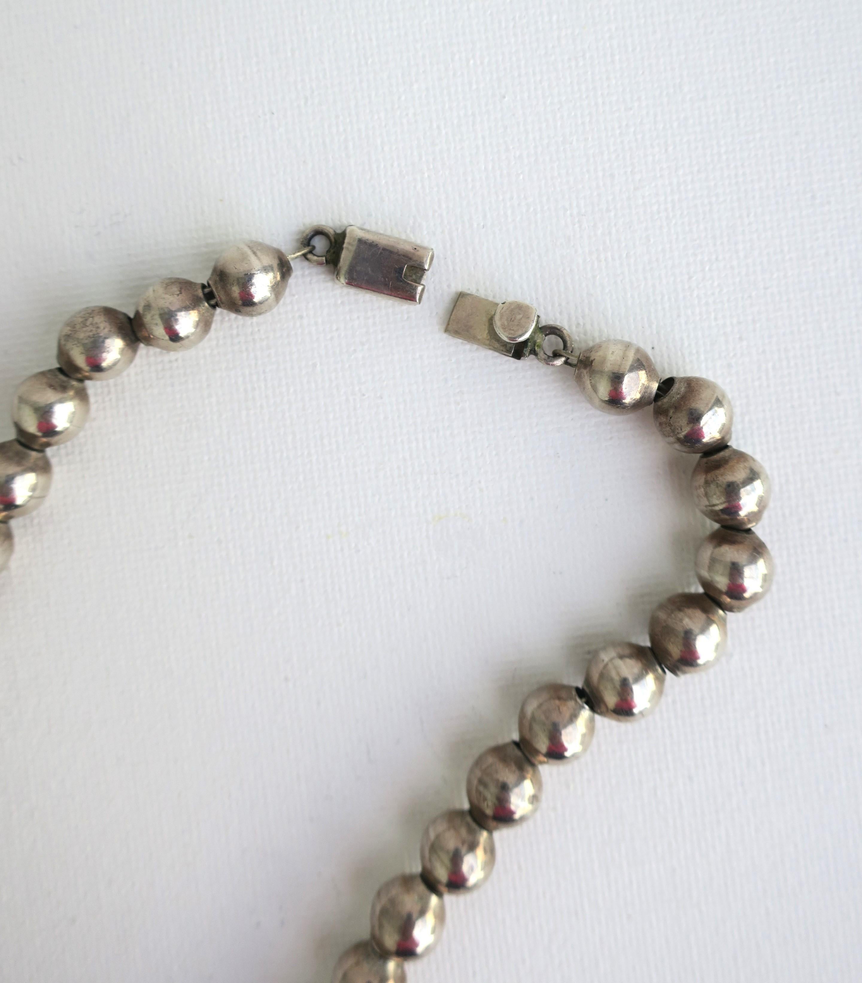 Collana di perle Ball in argento sterling in vendita 5