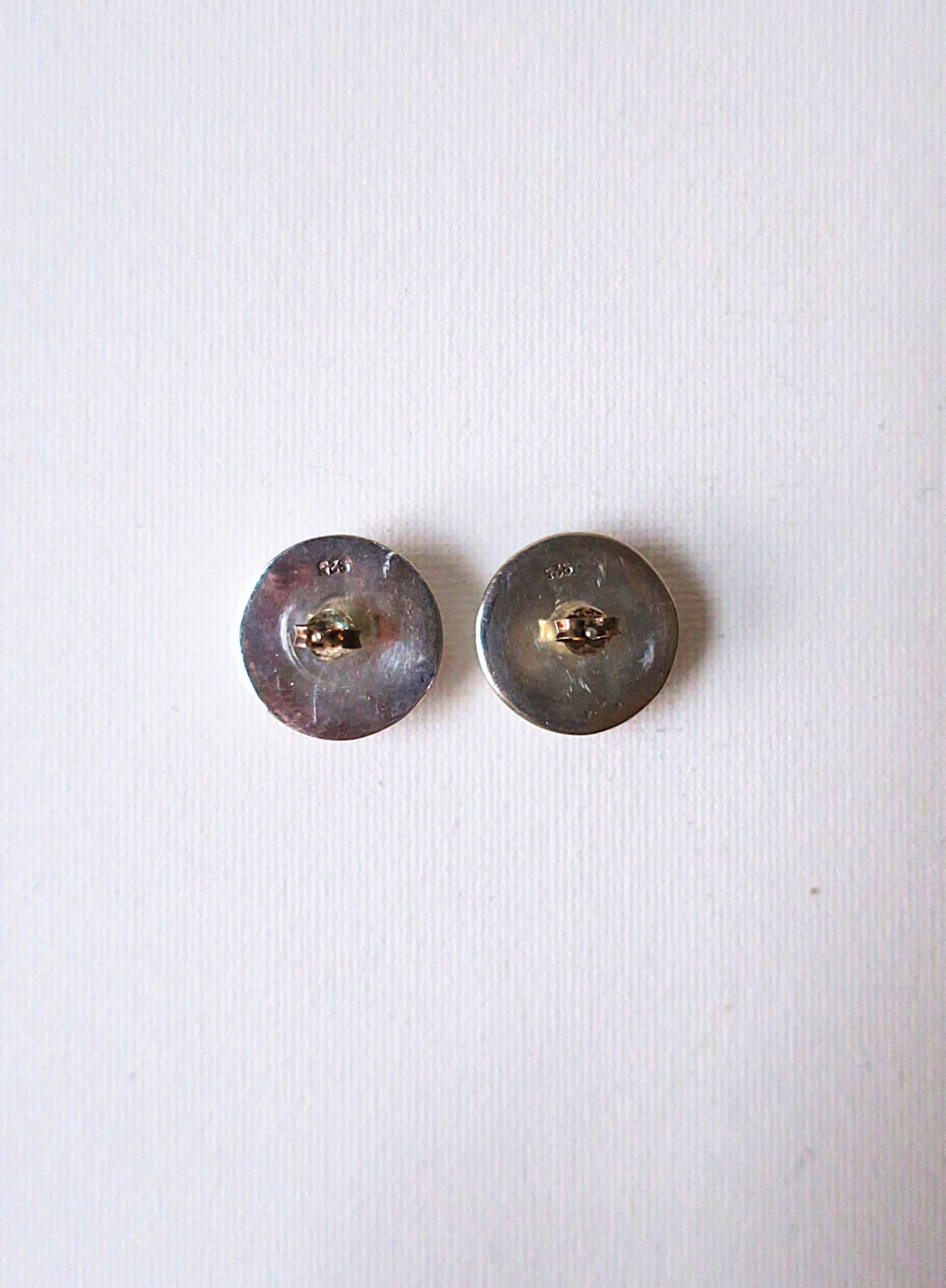 Sterling Silver Ball Earrings For Sale 3