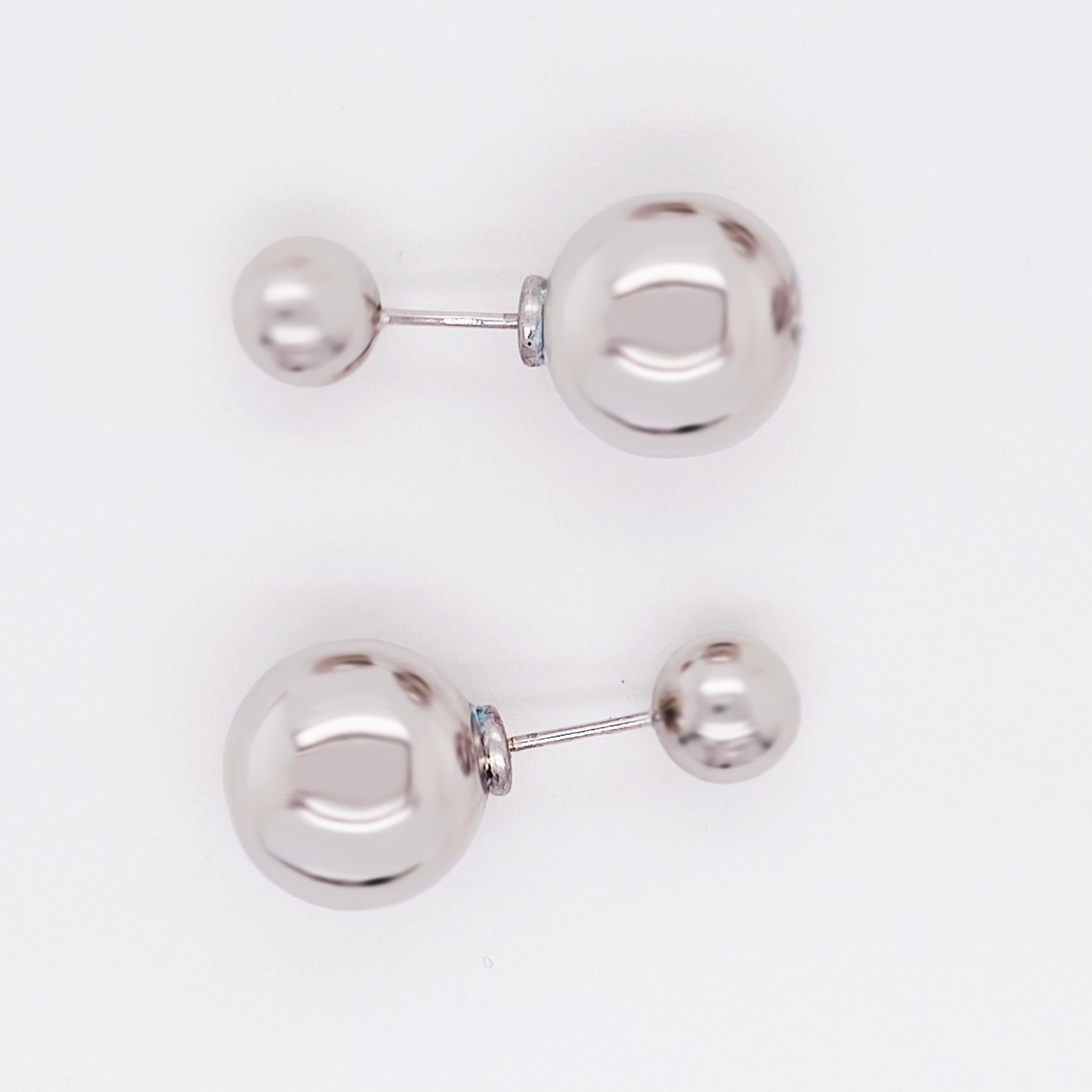 reversible ball earrings