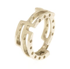 Sterling Silver Band Ring Handcrafted in Italy