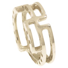 Sterling Silver Band Ring Handcrafted in Italy