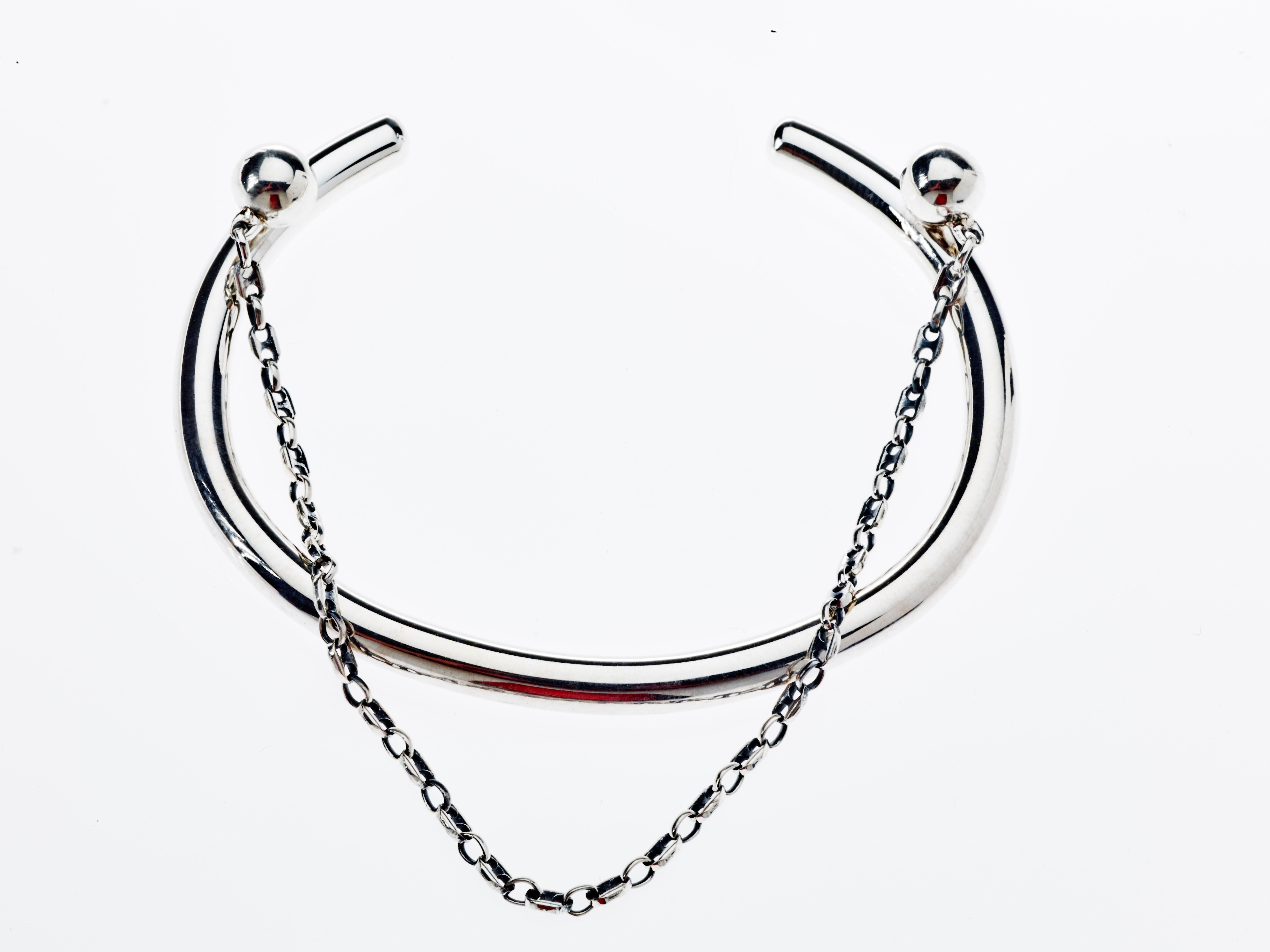 silver bangle anklet