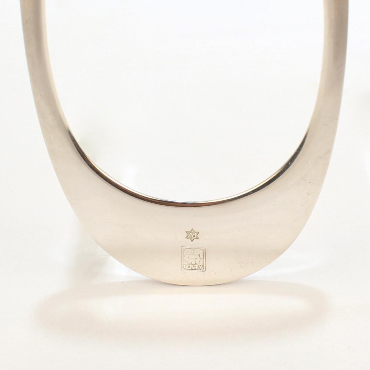 Women's Sterling Silver Bangle Bracelet by Vladimir Peter for Wladis For Sale