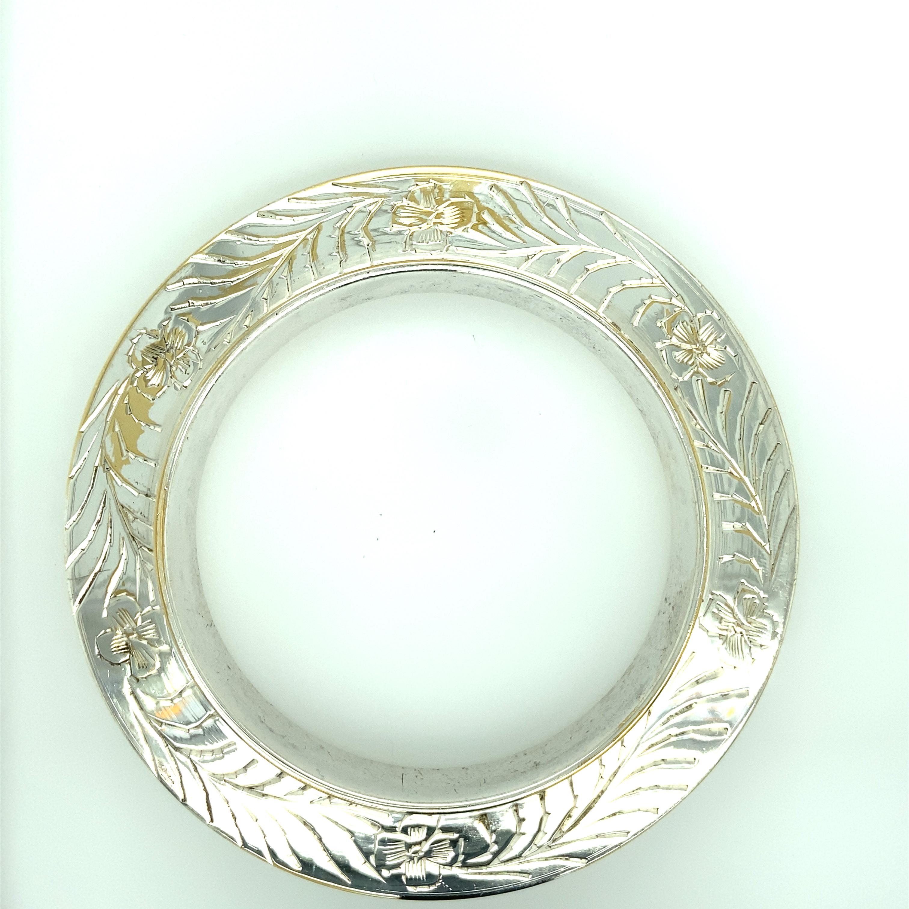 Modern Sterling Silver Bangle Bracelet