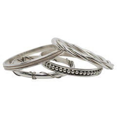 Sterling Silver Bangle Bracelet Set