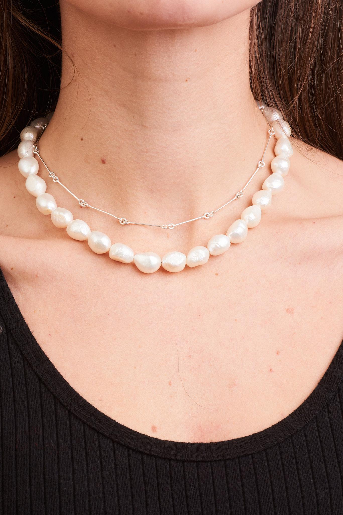 Collana con catena a barre in argento sterling In condizioni Nuovo in vendita a Missoula, MT