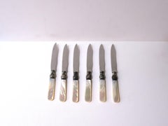 Sterling Silver Bar Fruit or Appetizer Knives, Set of 6