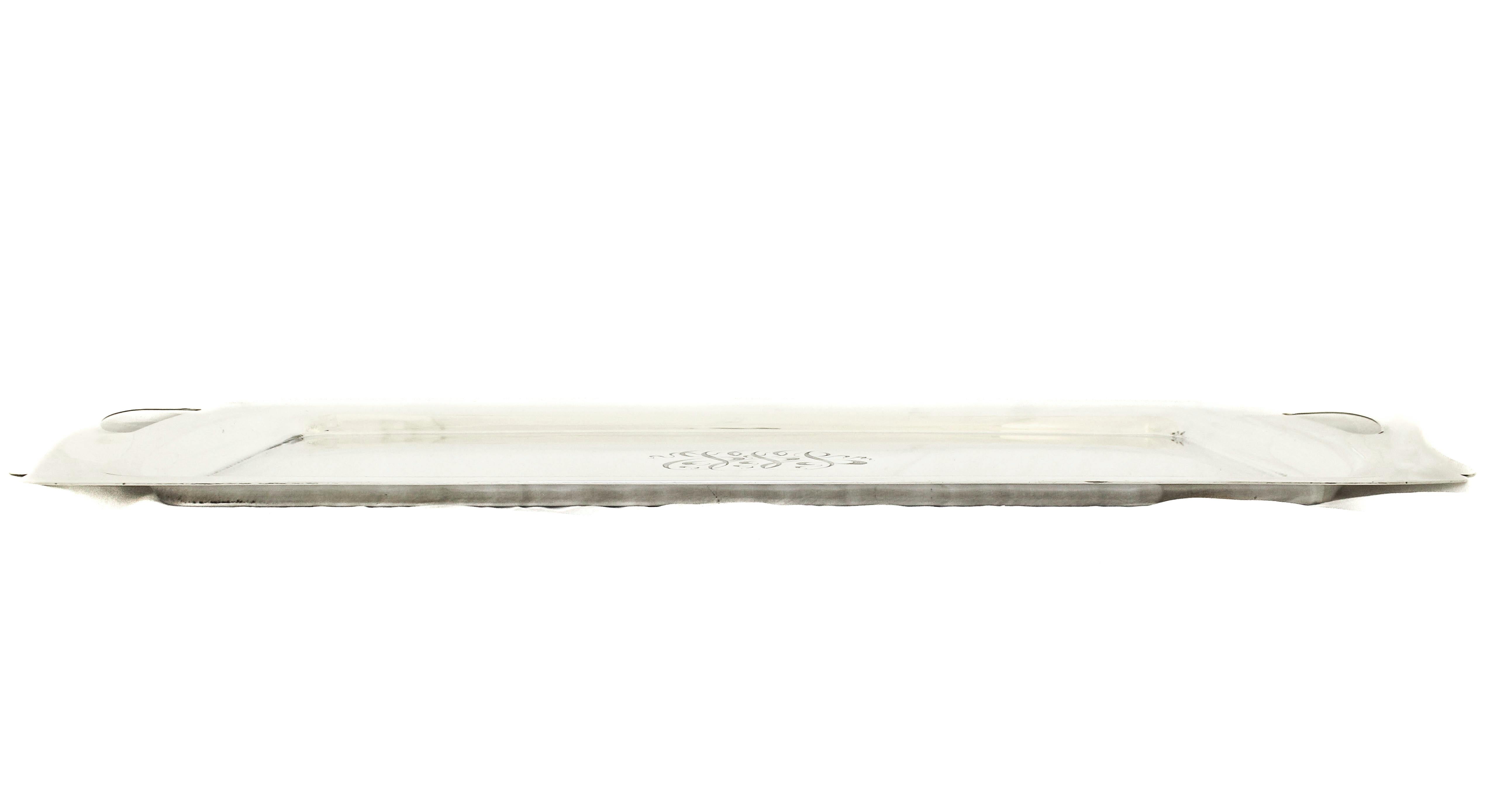 Sterling Silver Bar Tray In Excellent Condition For Sale In Brooklyn, NY