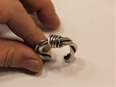 Sterling Silver, Barbed Wire Ring, Handcrafted, Italy