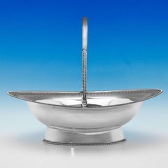 George III Antique Sterling Silver Basket Bu William Allen III, 1803