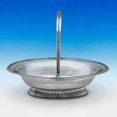 Georg III. Antiker Korb aus Sterlingsilber von William Plummer aus dem Jahr 1781