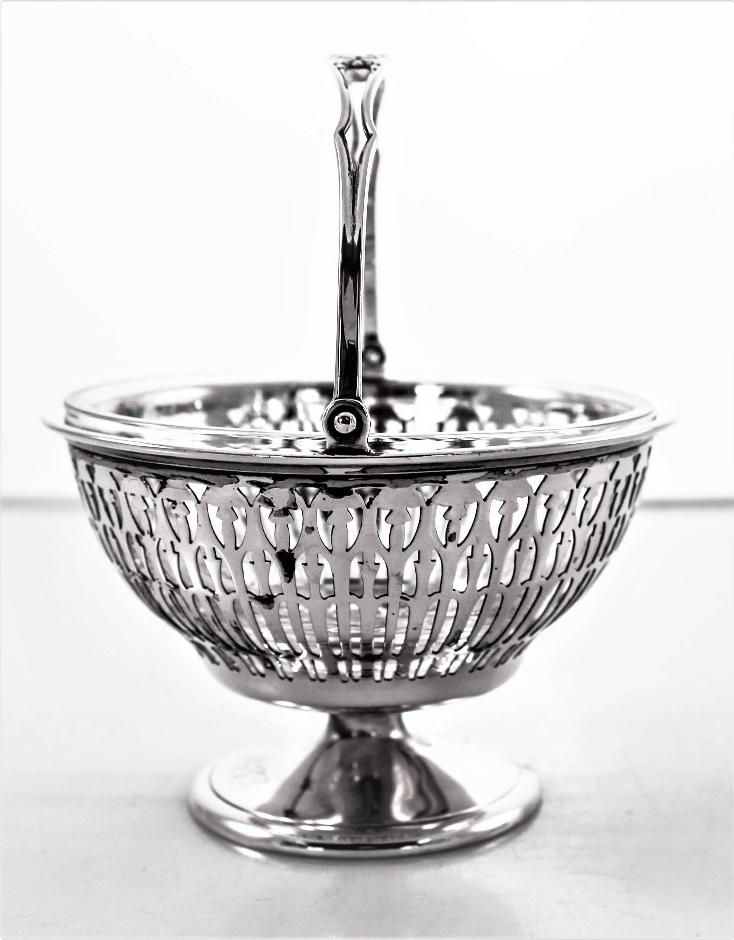 American Sterling Silver Basket For Sale