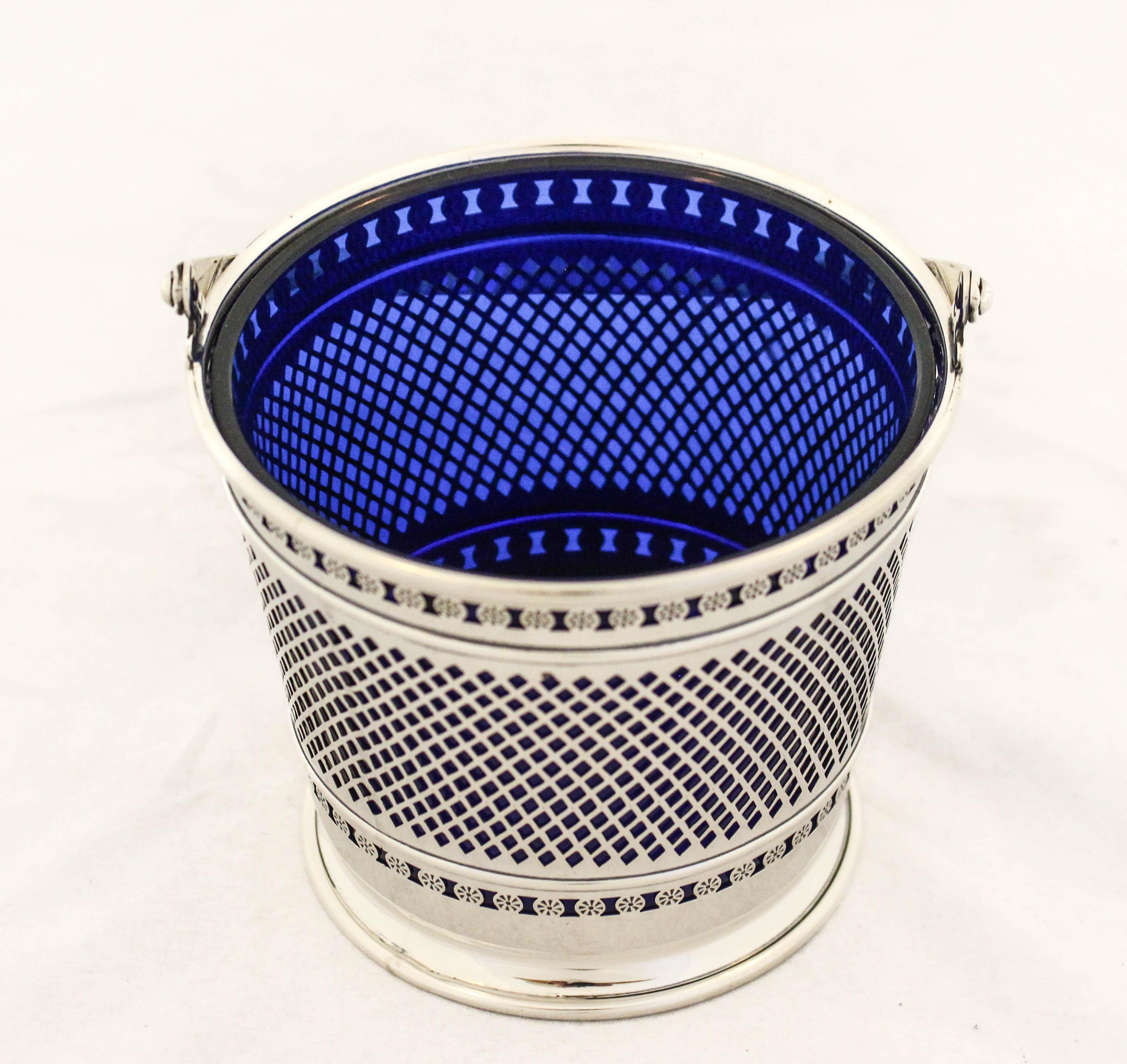 Sterling Silver Basket In Excellent Condition In Brooklyn, NY