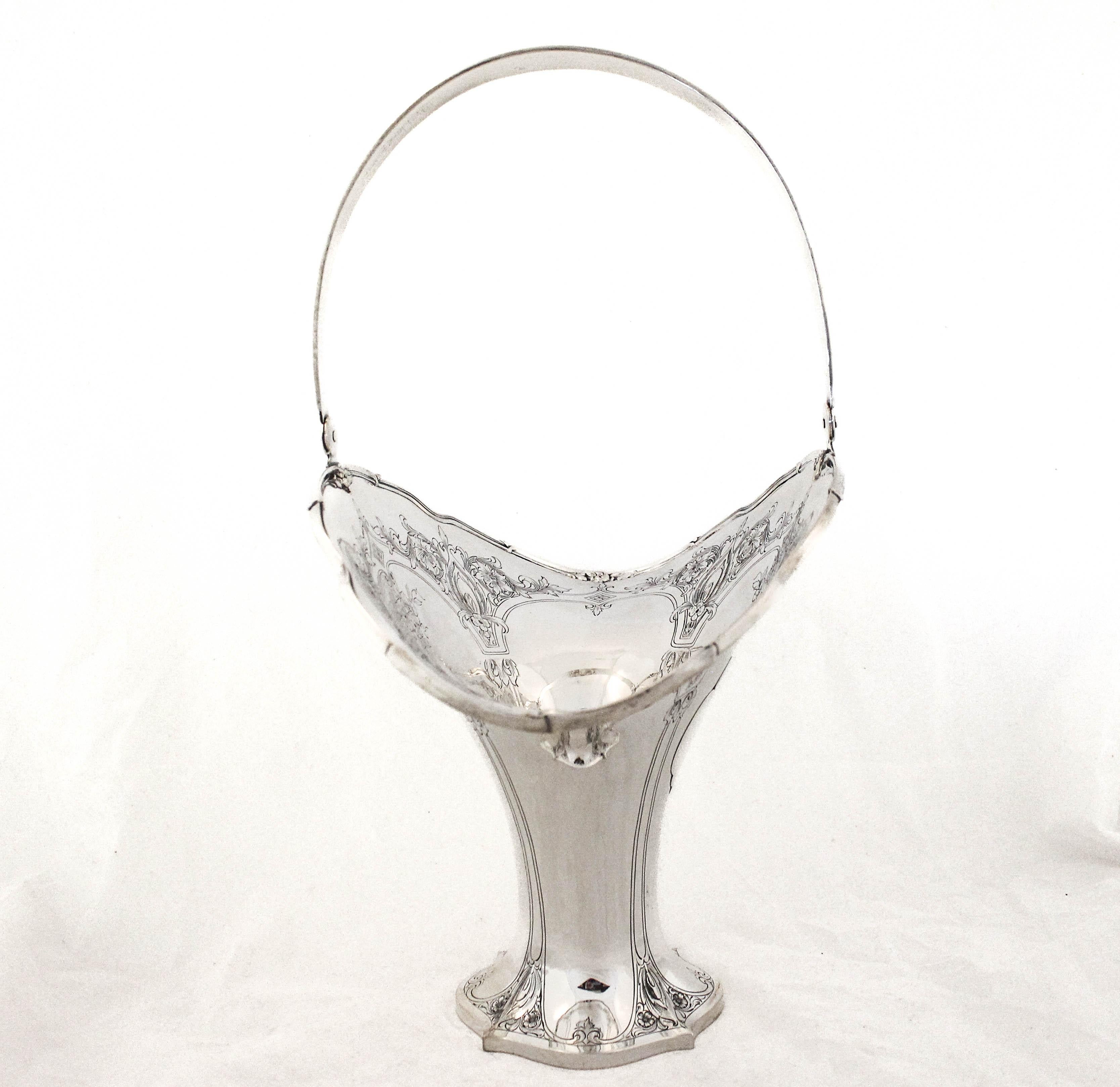 Début du 20ème siècle Panier / Vase en argent sterling en vente