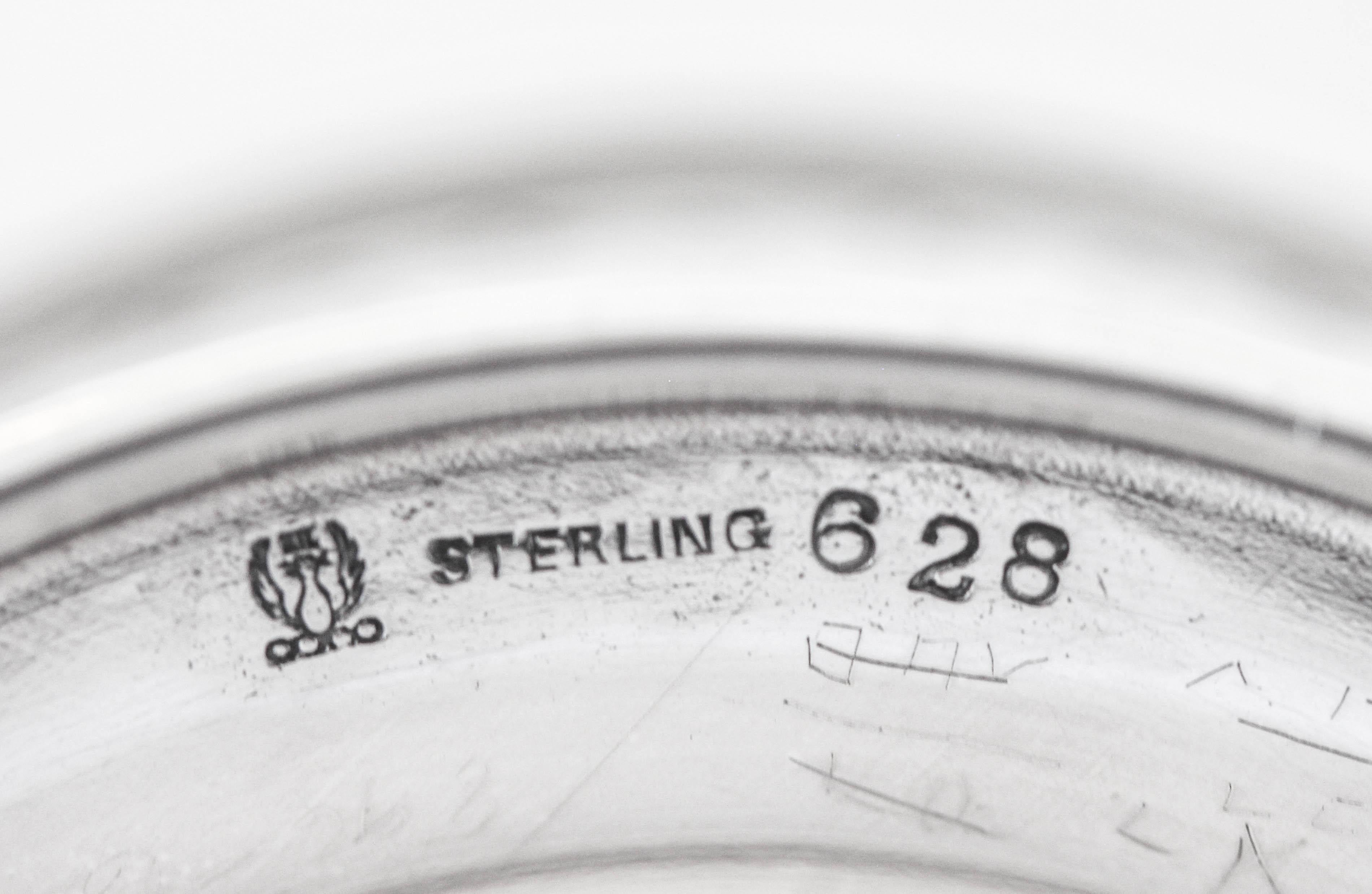 Sterling Silver Basket w/Crystal Liner For Sale 4