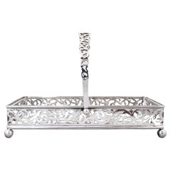 Sterling Silver Basket with Crystal Sectional