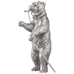 Sterling Silver Bear Cocktail Shaker