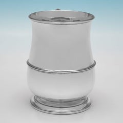 Sterling silver beer mug or tankard - made by William Hutton 1927