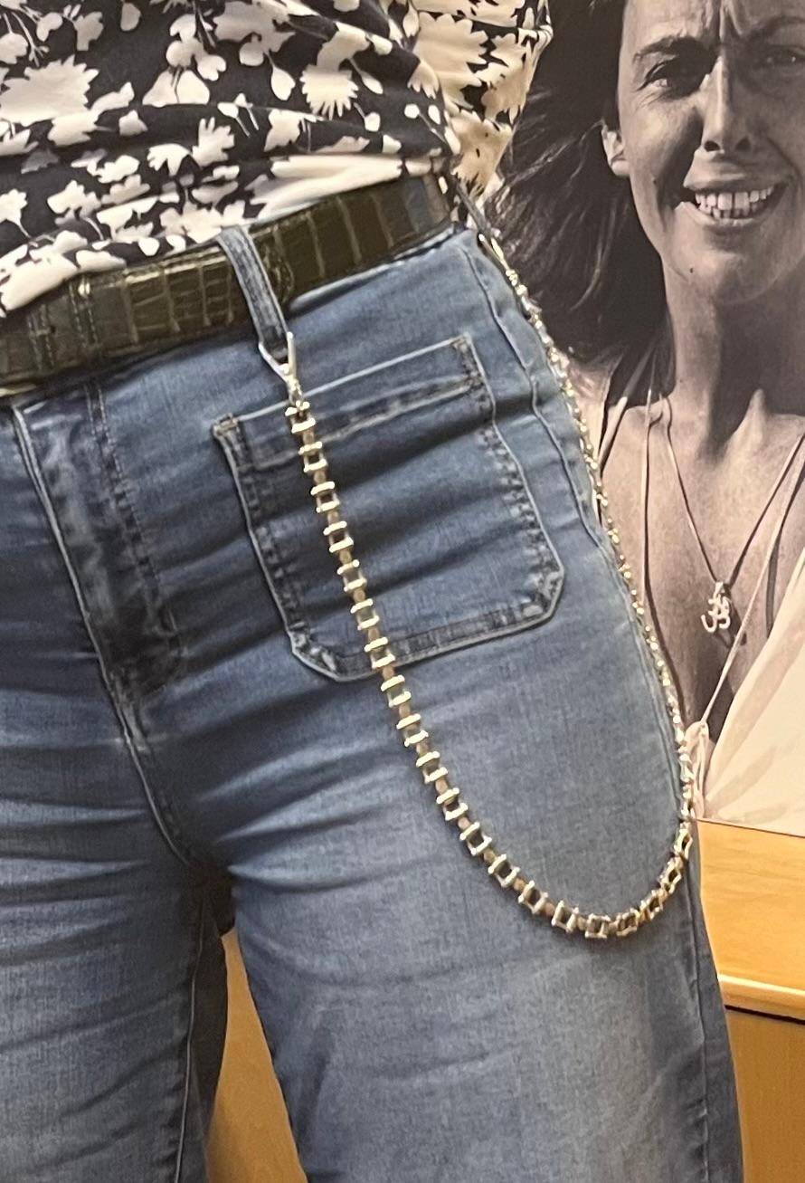 da uomo o donna Collana con catena da bicicletta in argento Sterling / Catena da cintura in vendita