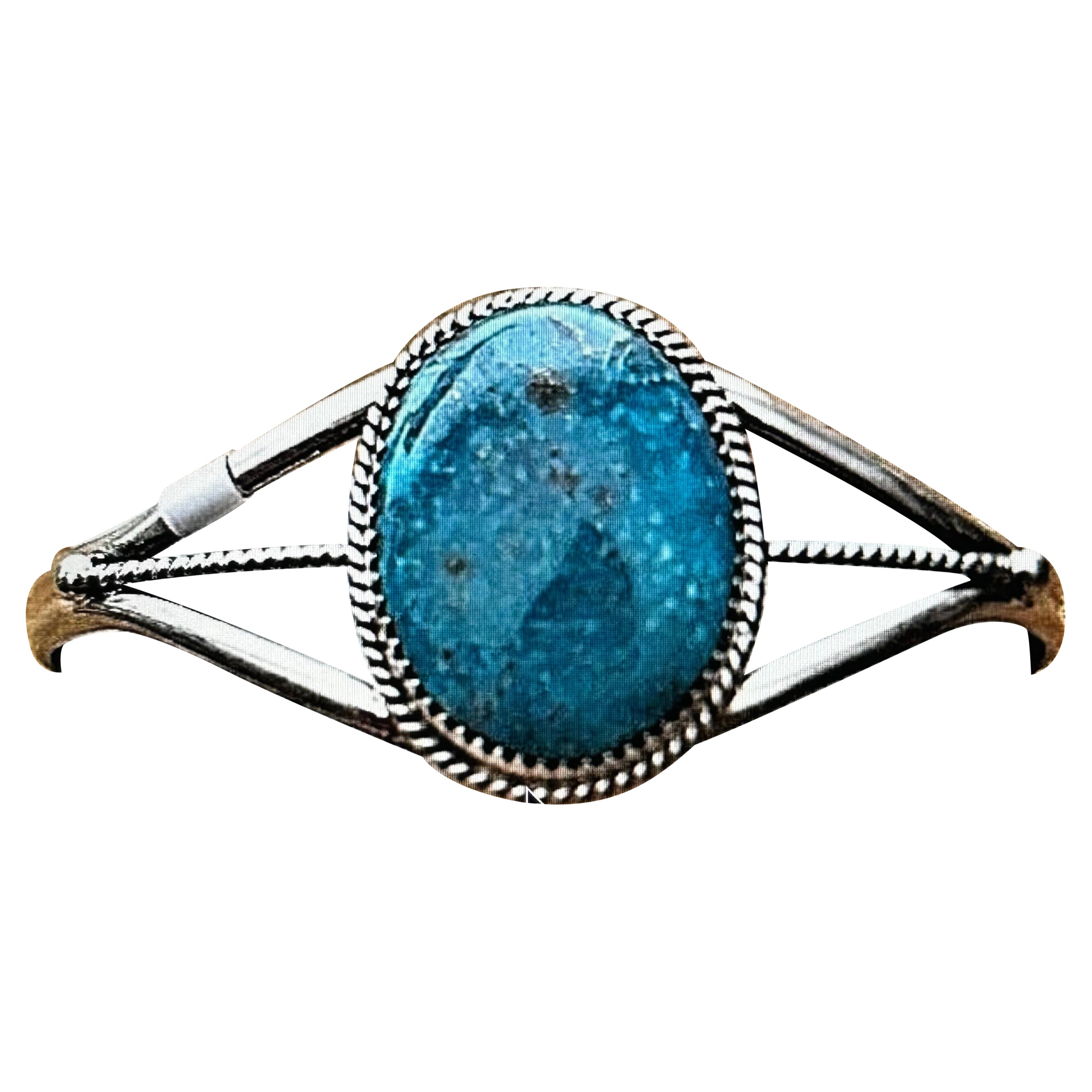 Manschettenarmband aus Sterlingsilber mit Vogelaugenahorn- und Türkis von Navajo-Künstler Phillip Yazzie