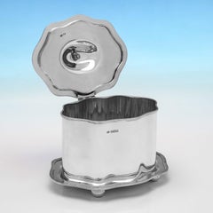 Sterling silver biscuit box made in 1925 by Mappin & Webb