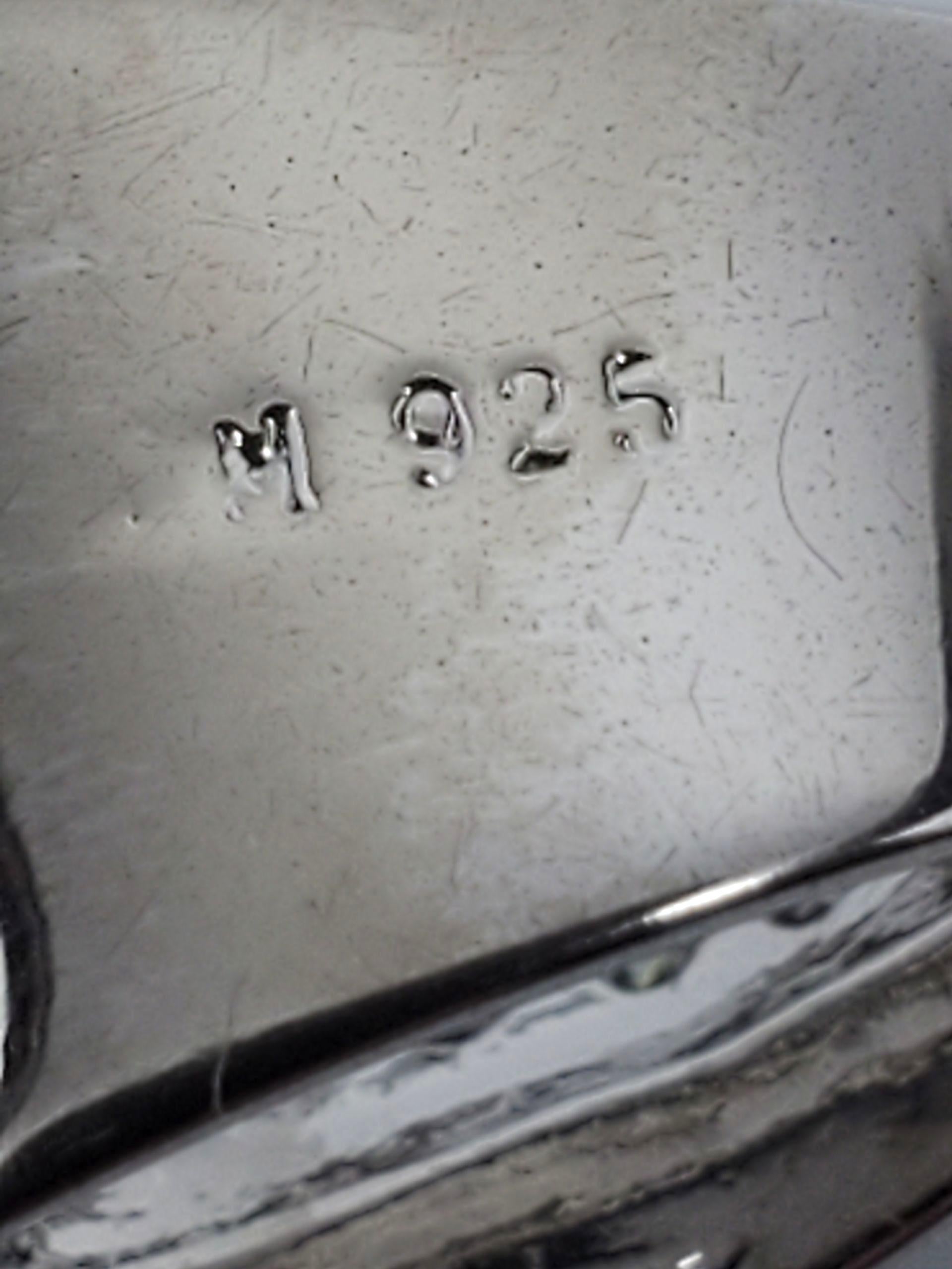Ciondolo a croce grande in argento sterling con zirconi bianchi e neri #22583 in vendita 3