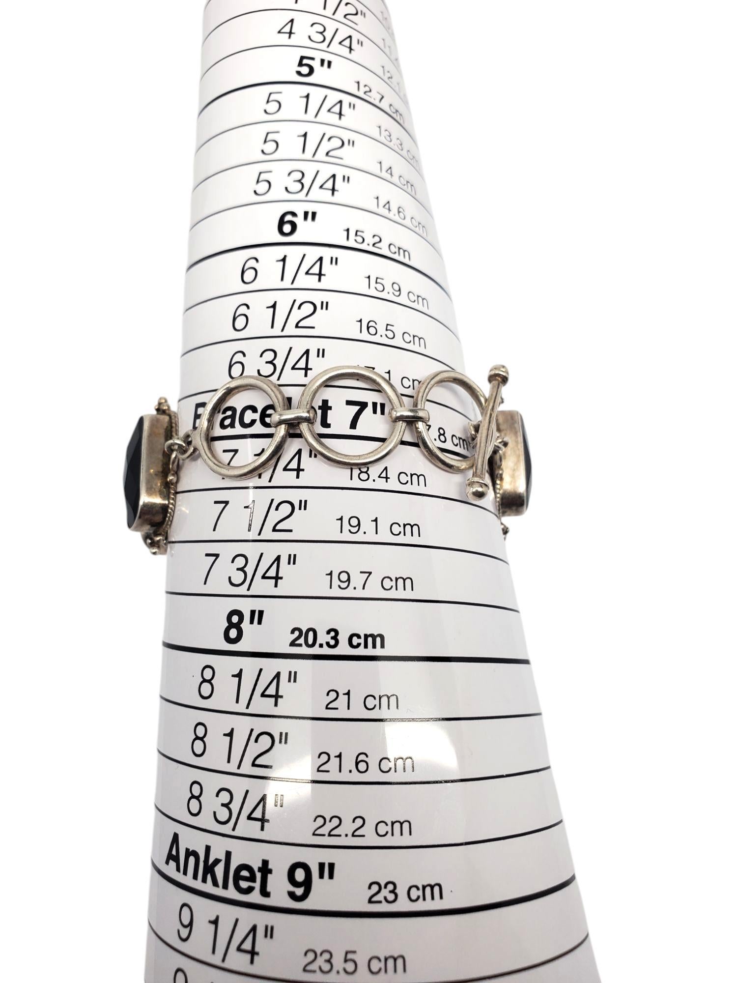 Bracciale A Link in Argento Nero #21176 in vendita 5