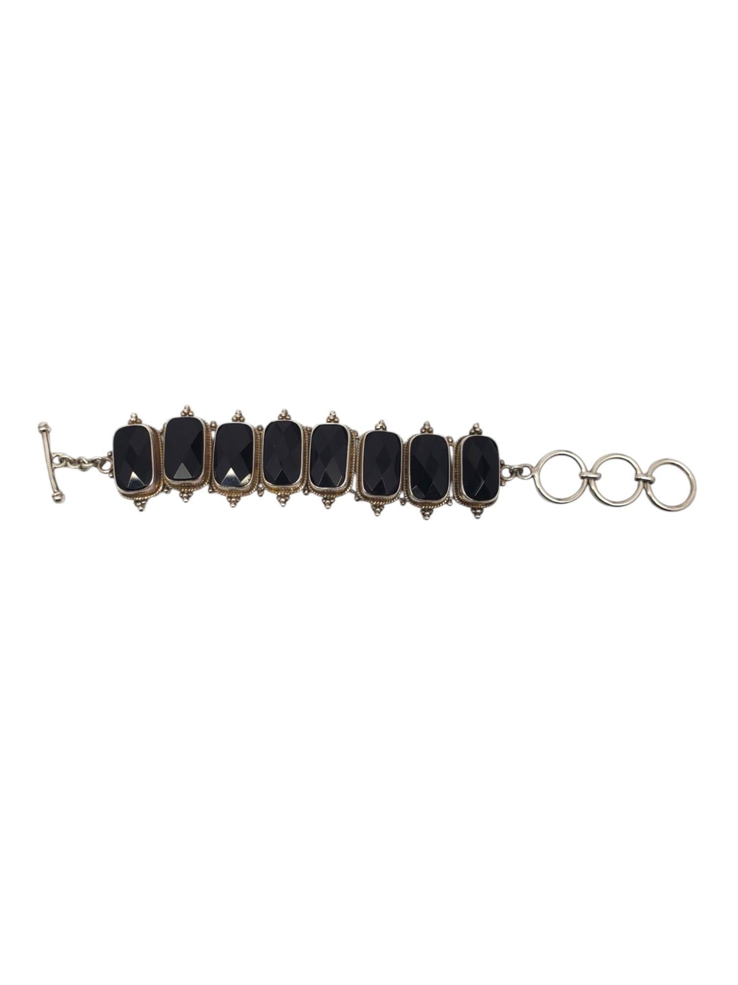 Bracciale A Link in Argento Nero #21176 In condizioni buone in vendita a Washington Depot, CT