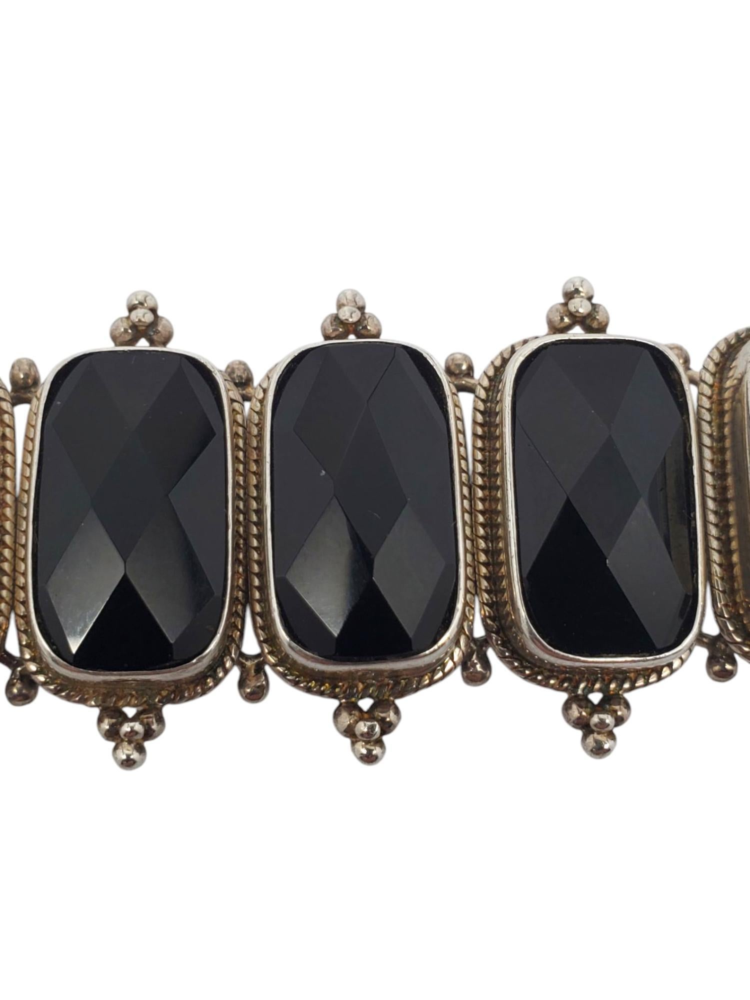 Bracciale A Link in Argento Nero #21176 in vendita 1