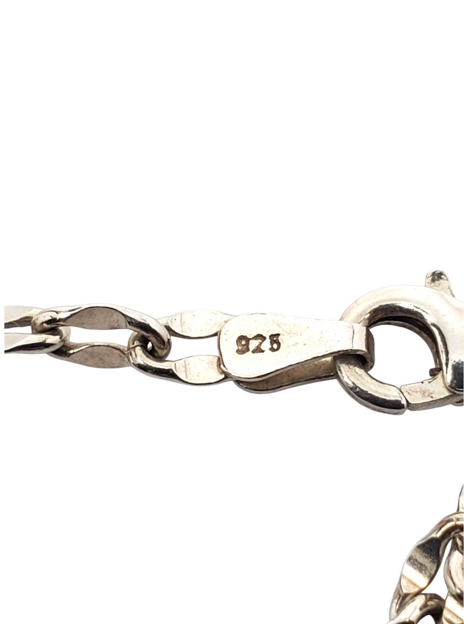Collana con ciondolo trapezoidale in argento nero e onice #21280 in vendita 1