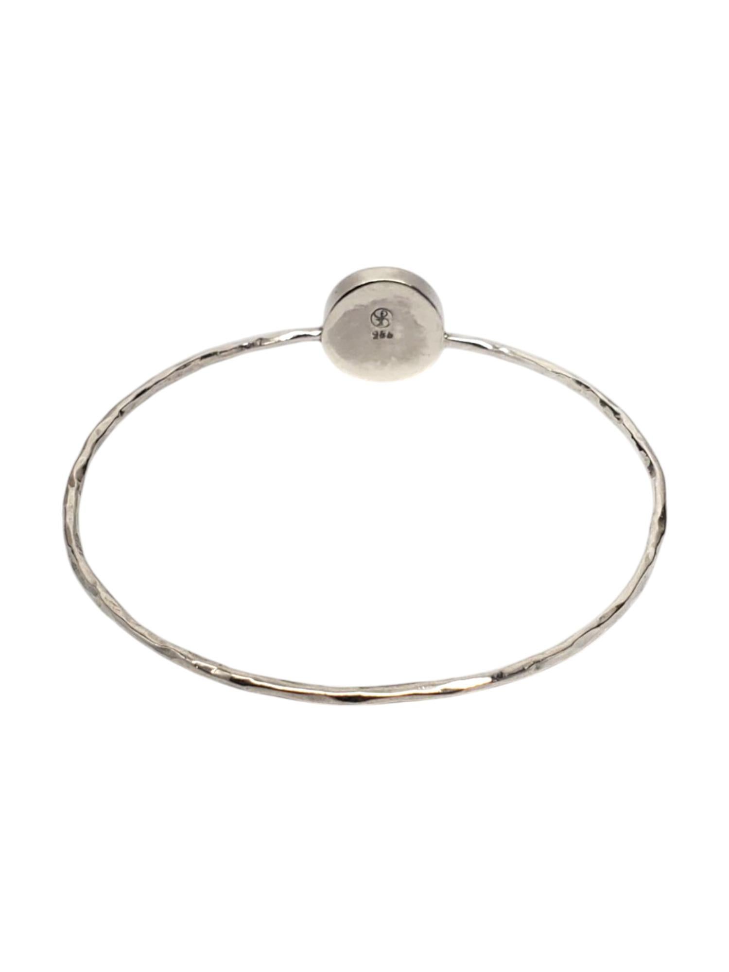 Pulsera brazalete de plata de ley con cianita azul nº 20945 Cabujón en venta