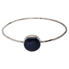 Sterling Silver Blue Kyanite Bangle Bracelet # 20945