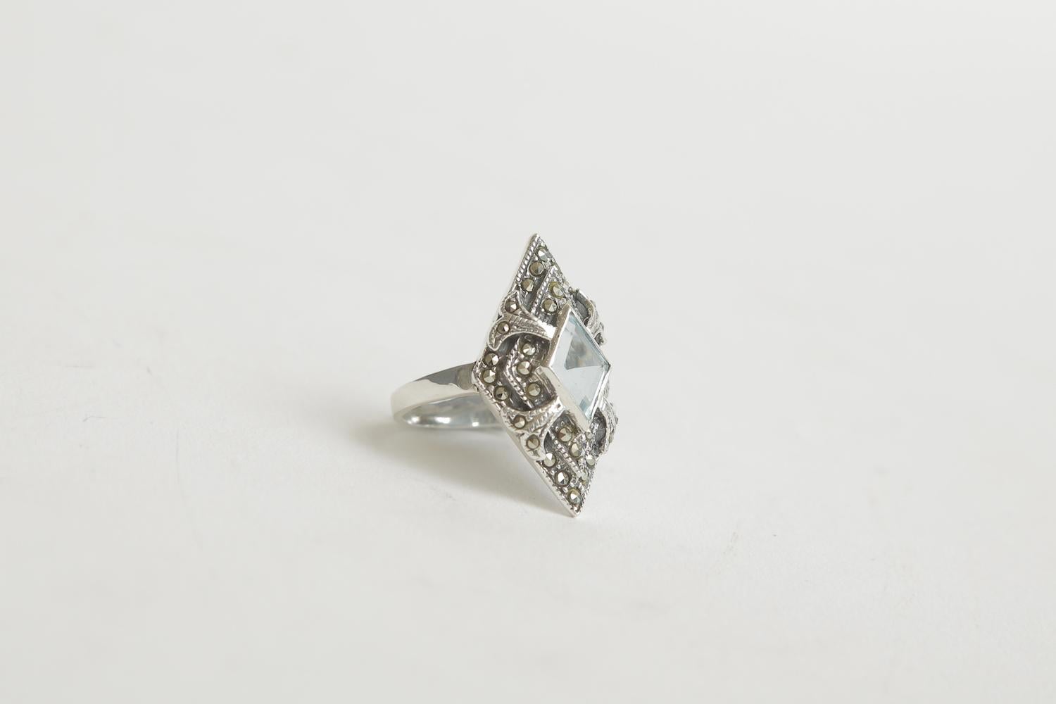 art deco topaz ring
