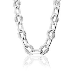 Sterling Silver Bordados Chain Choker