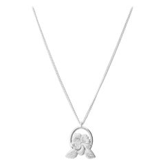 Sterling Silver Bordados Flower Pendant