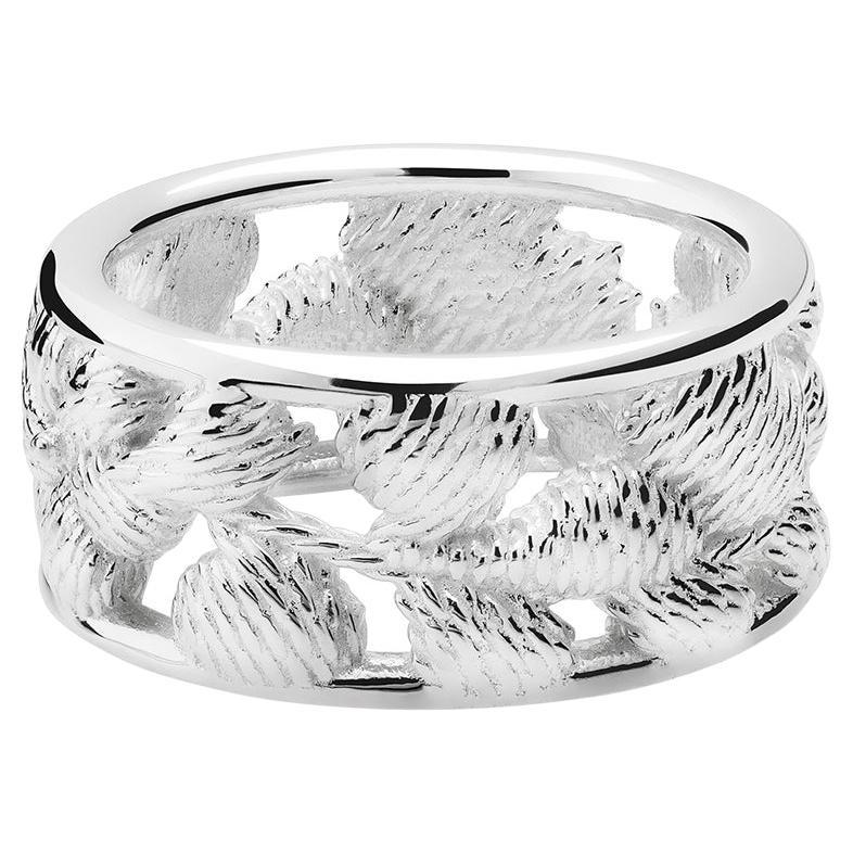 Sterling Silver Bordados Flower Ring - Size 7.0 For Sale