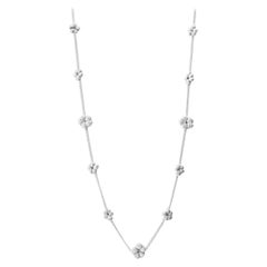 Sterling Silver Bordados Flowers Necklace