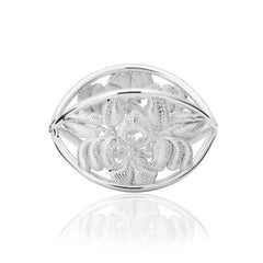 Sterling Silver Bordados Small Wave Bracelet