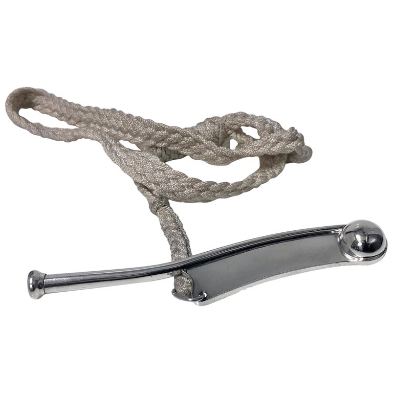 Sterling Silver Bosun’s Boatswain Whistle, American, circa 1920 at