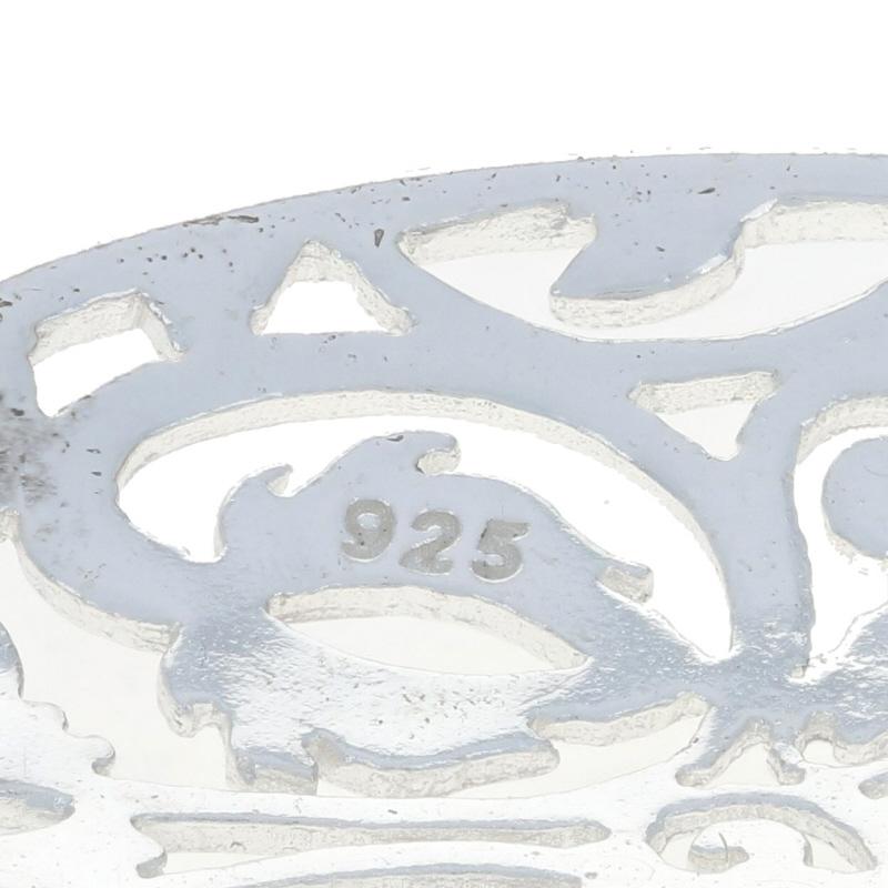 Sterlingsilber Botanical Scroll Ohrhänger - 925 Tropfen-Ohrringe mit Schnörkeln durchbohrt 1