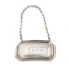 Sterling Silver Bottle Label