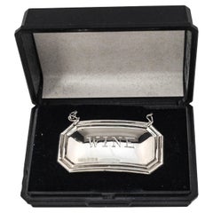Etiqueta de botella de plata de ley