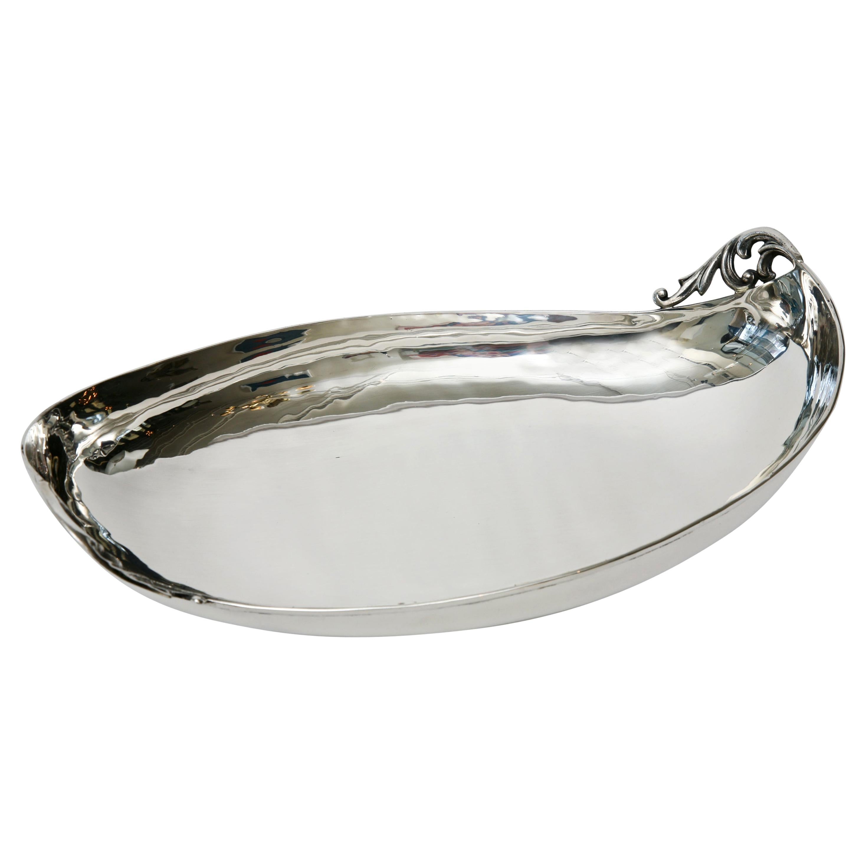 Sterling Silver Bowl by C. Zurita Hallmarked Mid-Century Modern For Sale